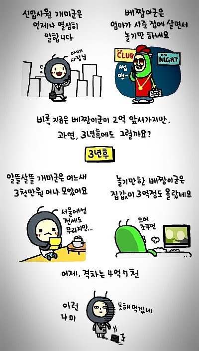 개미와 베짱이 이미지